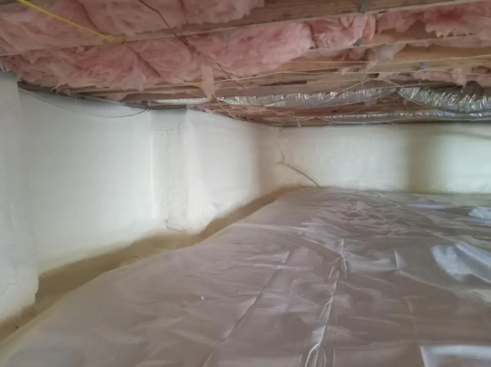 Crawl space encapsulation with closed-cell spray foam for Roof Leak Repair in Monroe